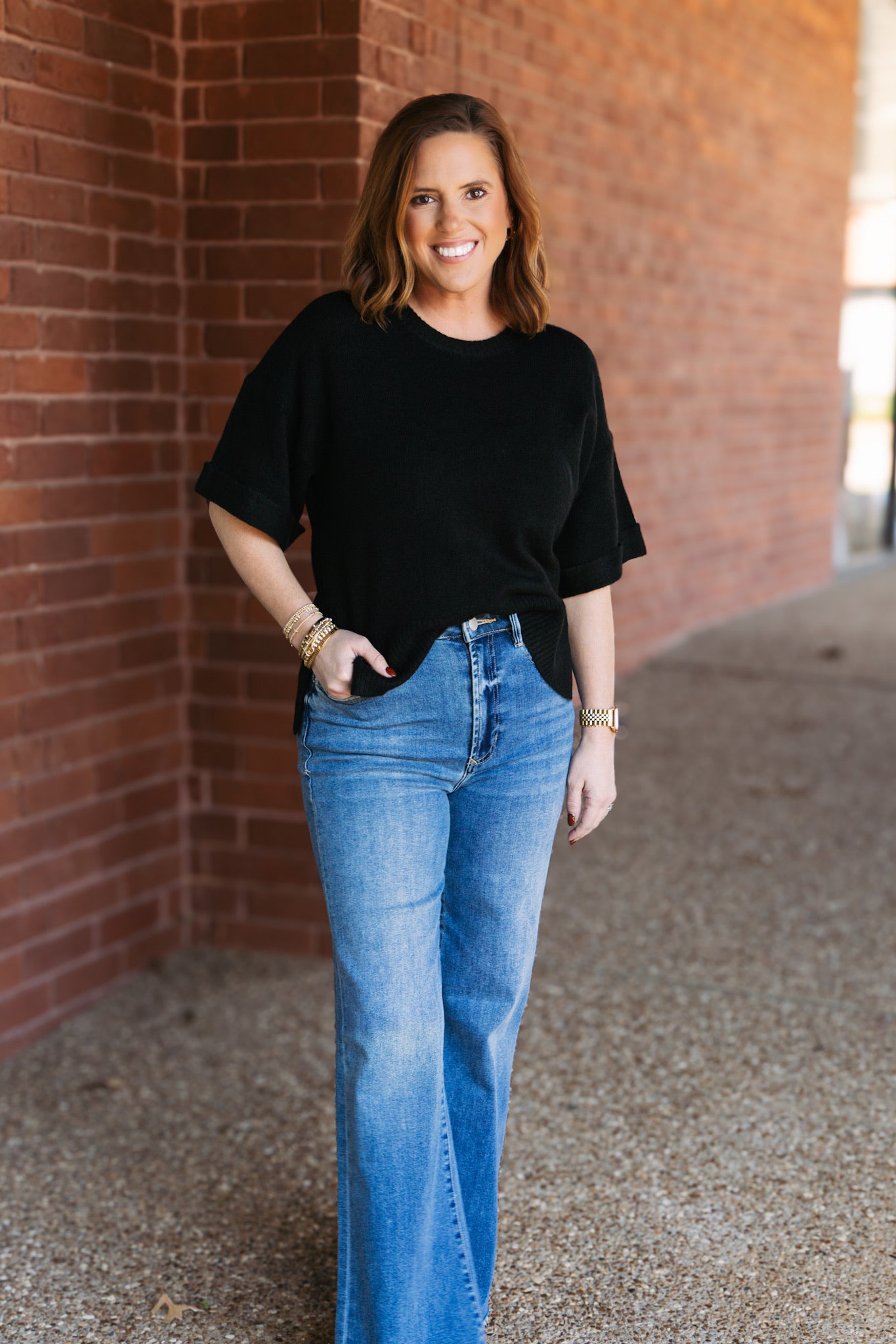 Catrina Crewneck Sweater - Black