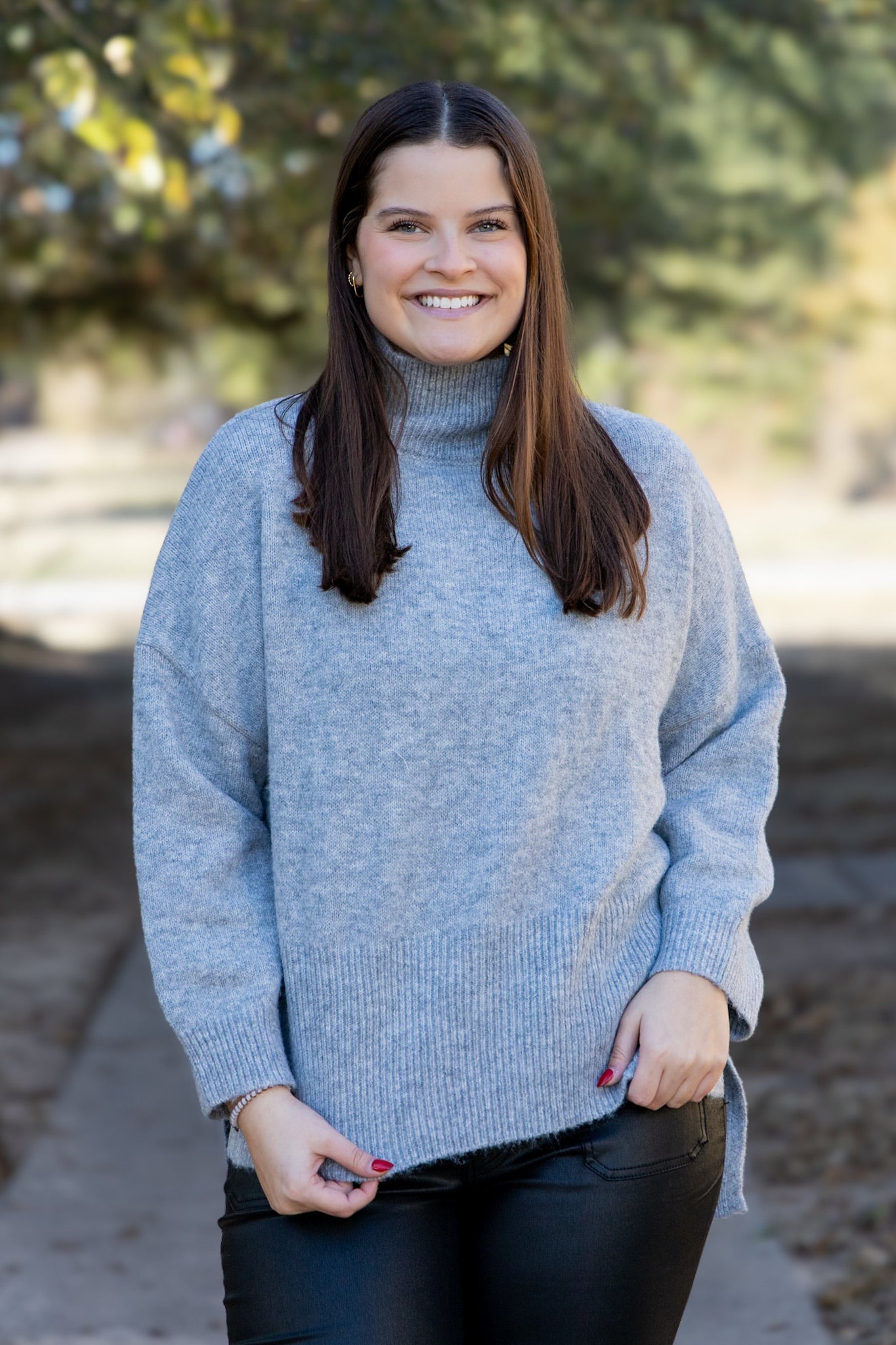 Mattie Oversized Sweater - Heather Grey