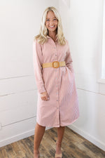 Saint Button Front Striped Dress