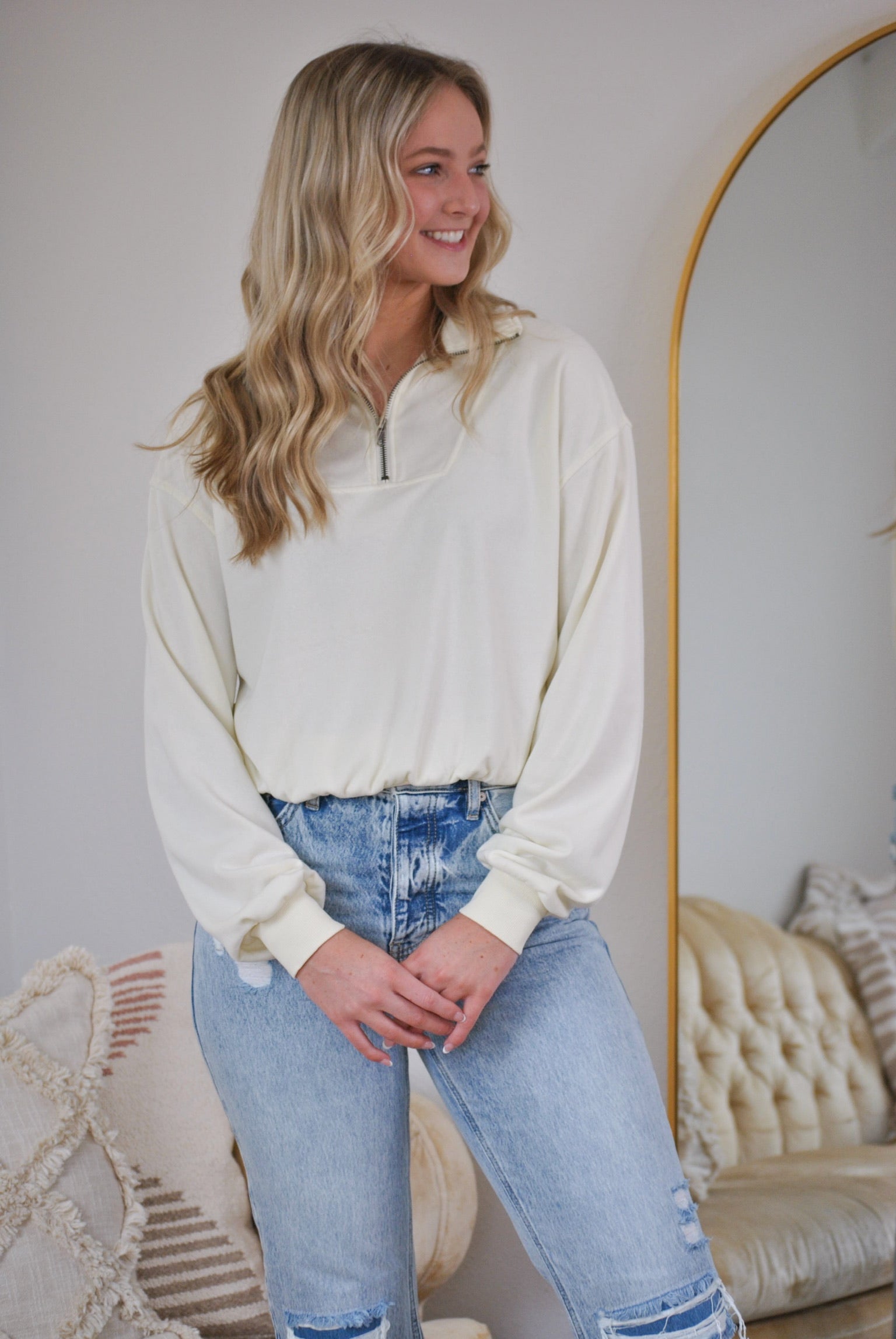 The Lorelei Pullover- Cream