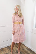 Saint Button Front Striped Dress