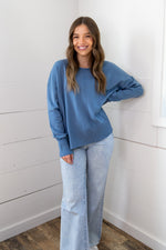 Relaxed Fit Sweater - Blue