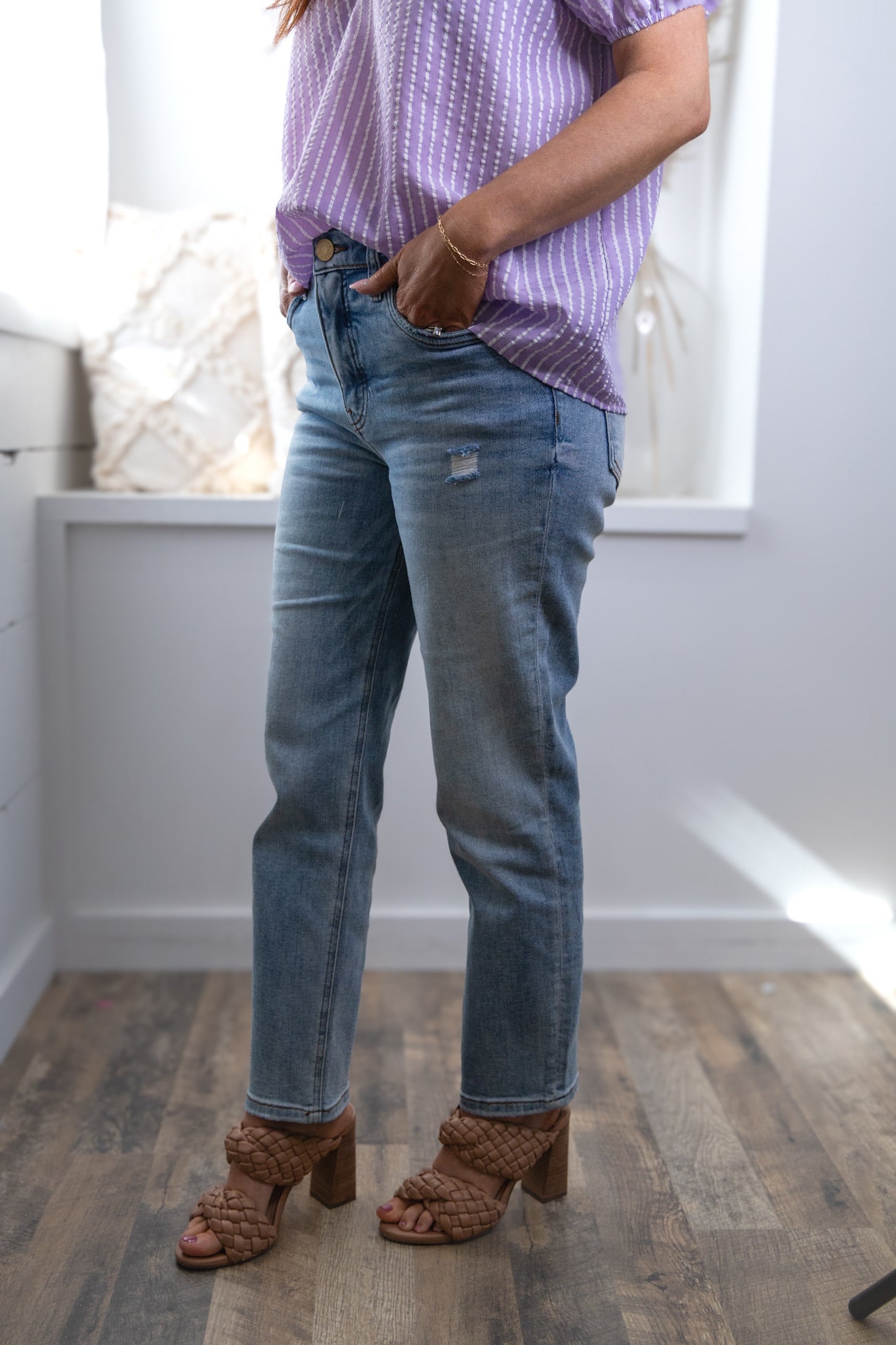 [KUT] Rachael High Rise Fab Ab Mom Jean - Recognition