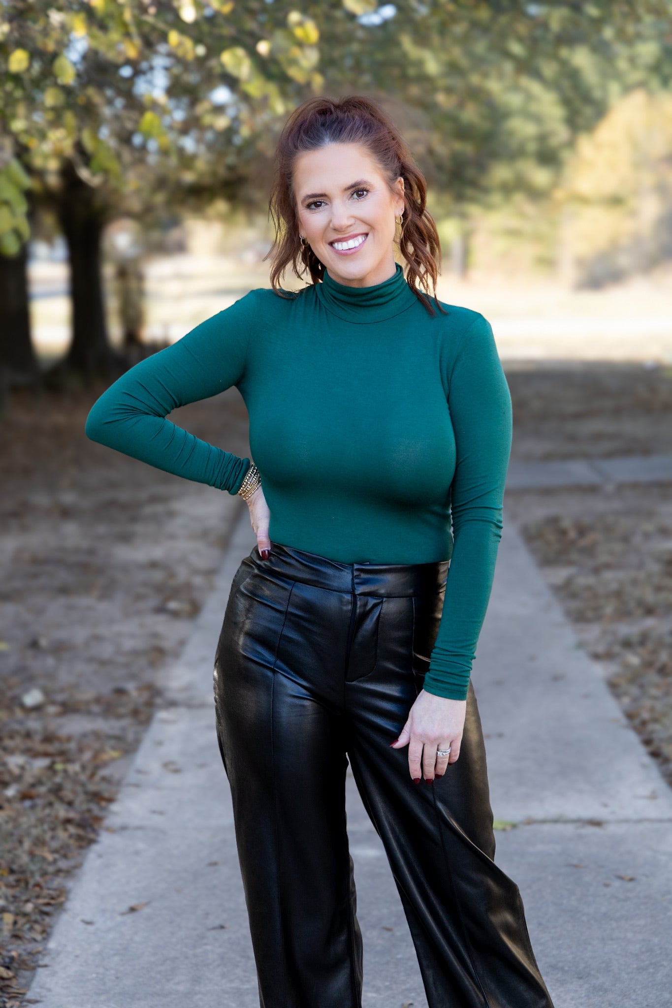 Turtleneck Bodysuit - Dark Green