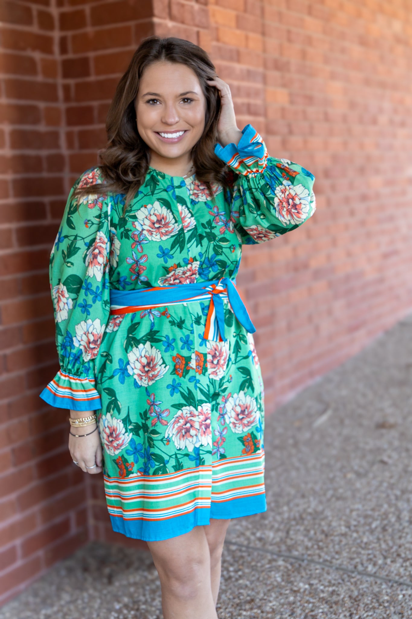 Dahlia Border Placket Dress