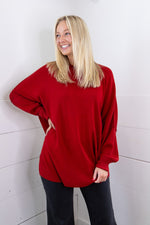 Astrid Ribbed Sweater - Red