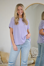 Your Everyday Ribbed Top- Lavender