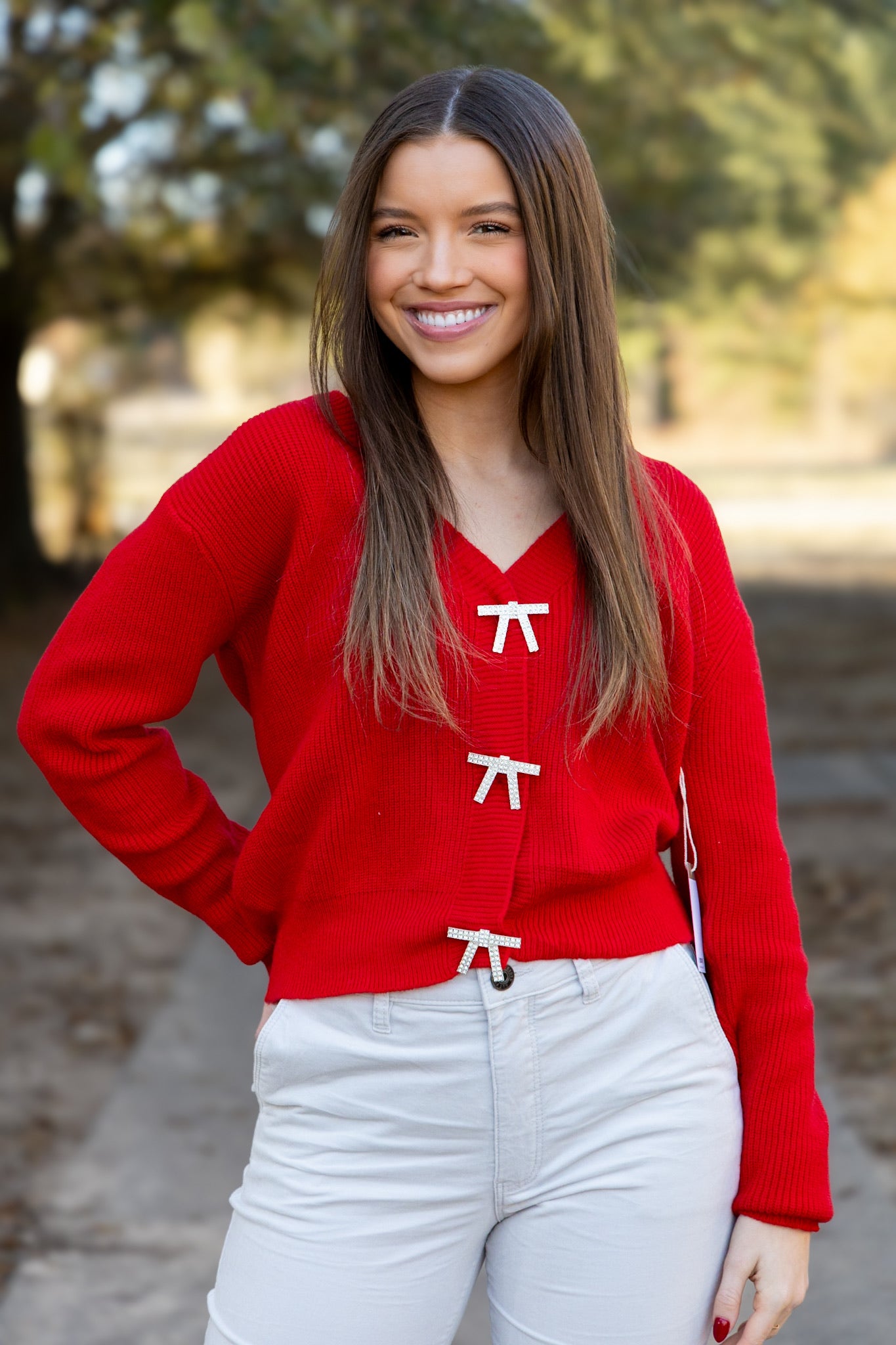 Diamond Bow Cardigan