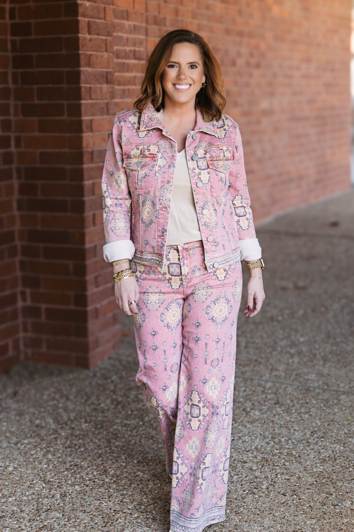 [Dear John] Micah Novelty Wide Leg Jean - Tibetan Tapestry