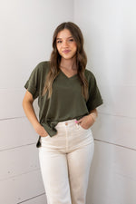 Valerie Basic Top - Olive