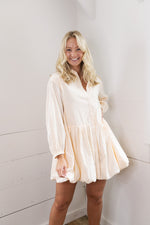 Brylee Button Down Bubble Dress - Ivory