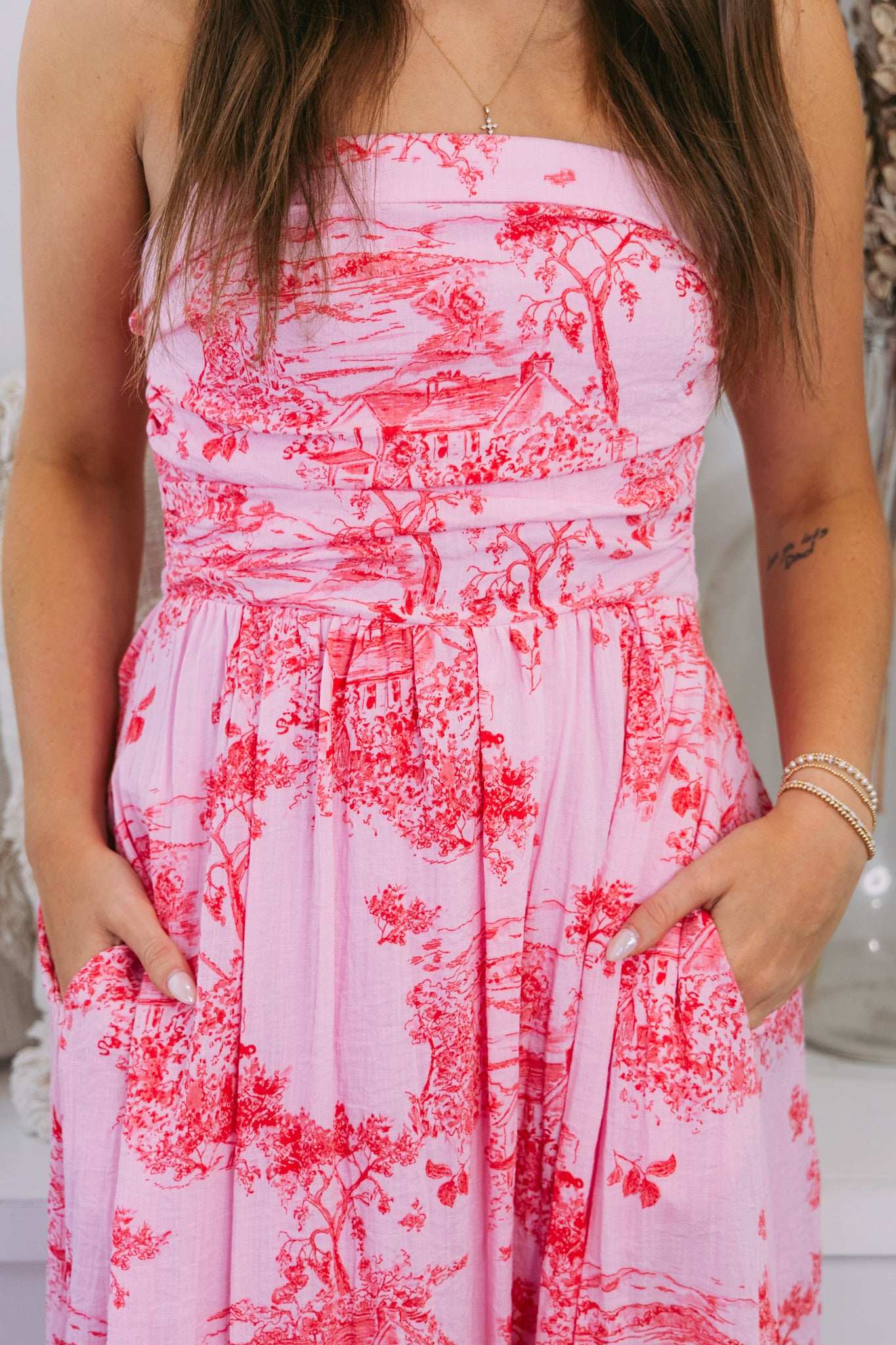 Sunset Cottage Tube Maxi Dress