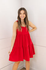 Millie Tiered Dress - Red