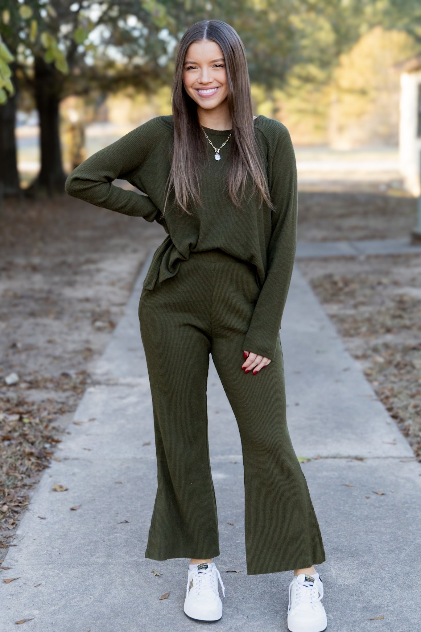 Lazy Sunday Top - Army Green