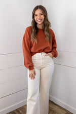 Pike Crop Pullover - Rust