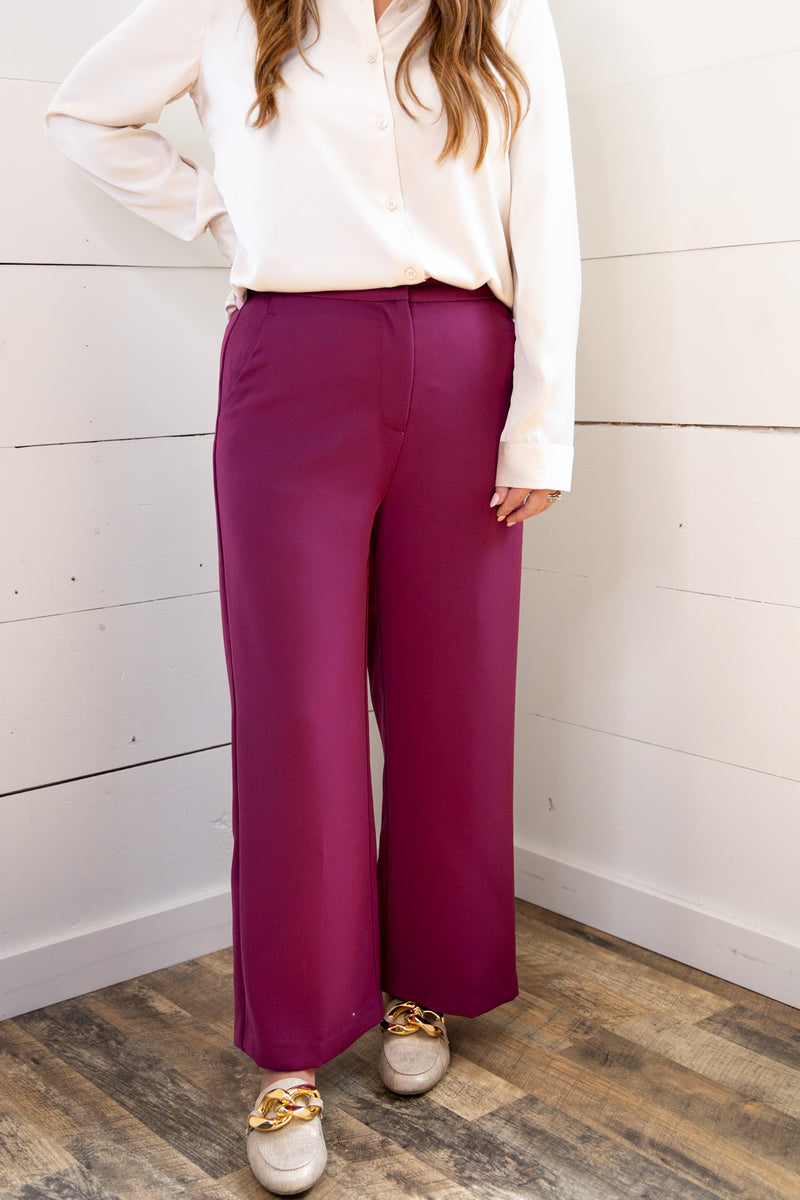 Denali High Rise Wide Leg Pant - Compote