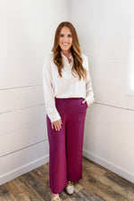 Denali High Rise Wide Leg Pant - Compote