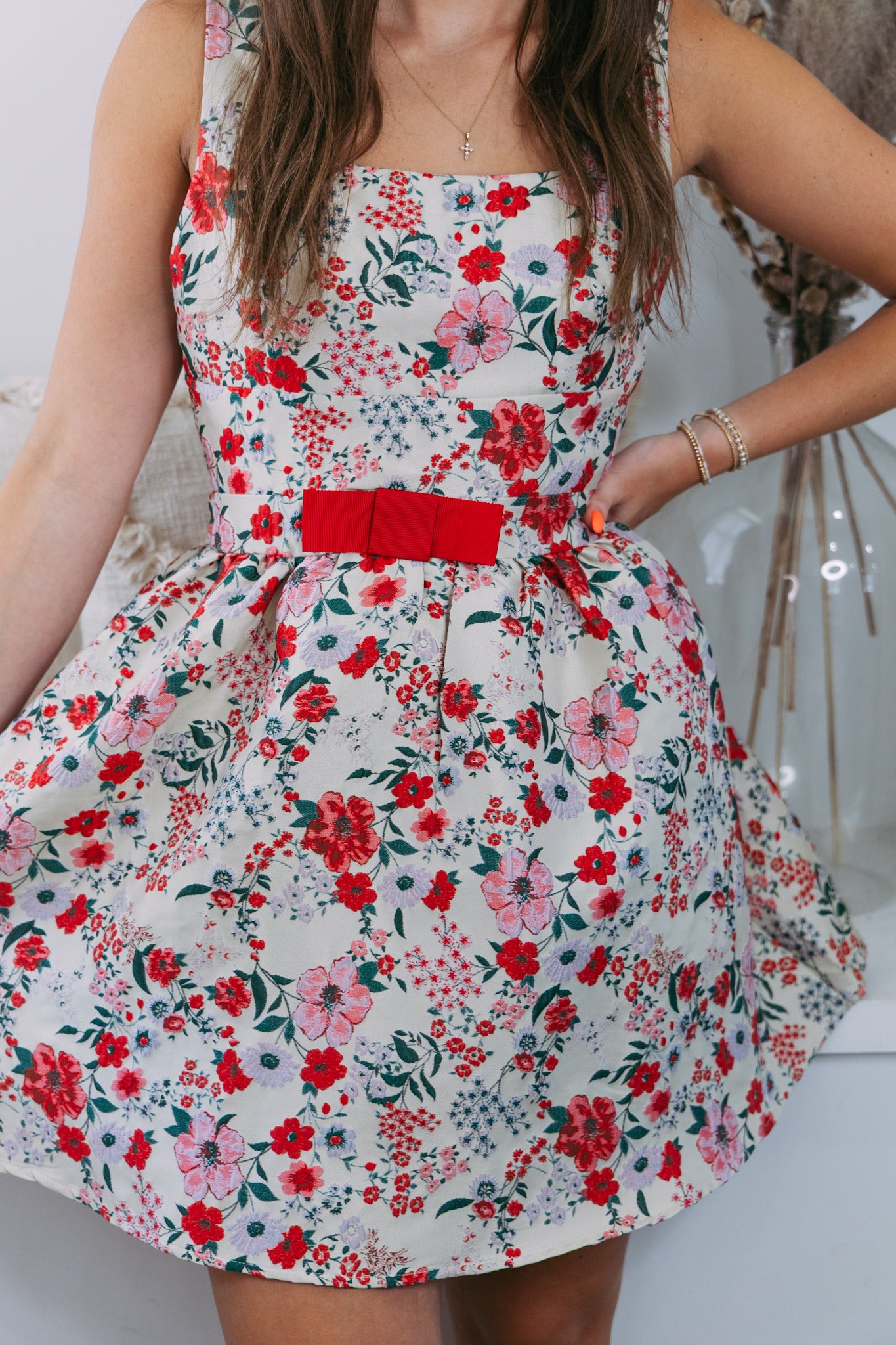 Charming Floral Mini Dress