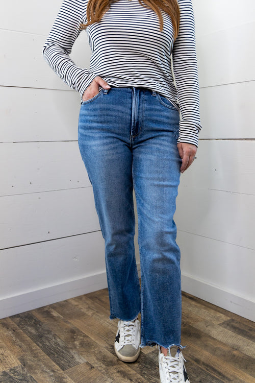 [Dear John] Jodi High Rise Cropped Straight Jeans - Folly Beach