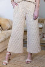 Elise Quilted Pants - Cream
