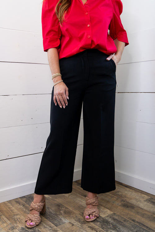 Denali High Rise Wide Leg Pant - Black