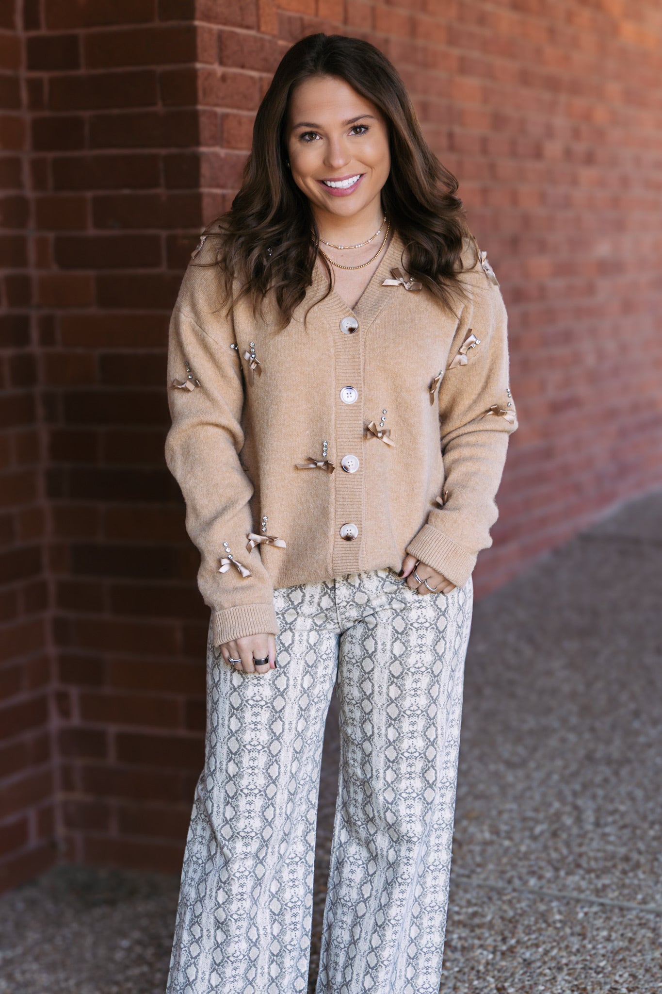 Glitz & Glamour Cardigan - Camel