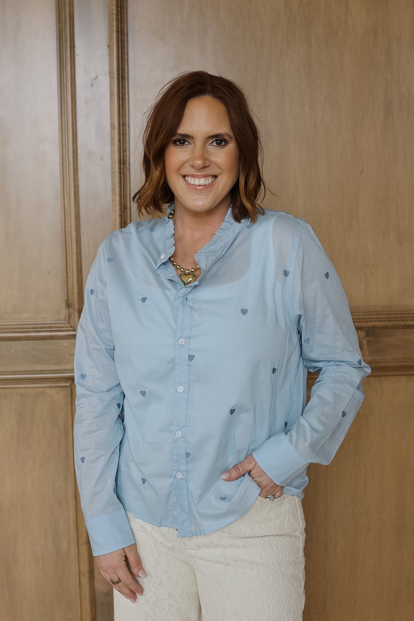 Dylan Novelty Top - Light Osalina