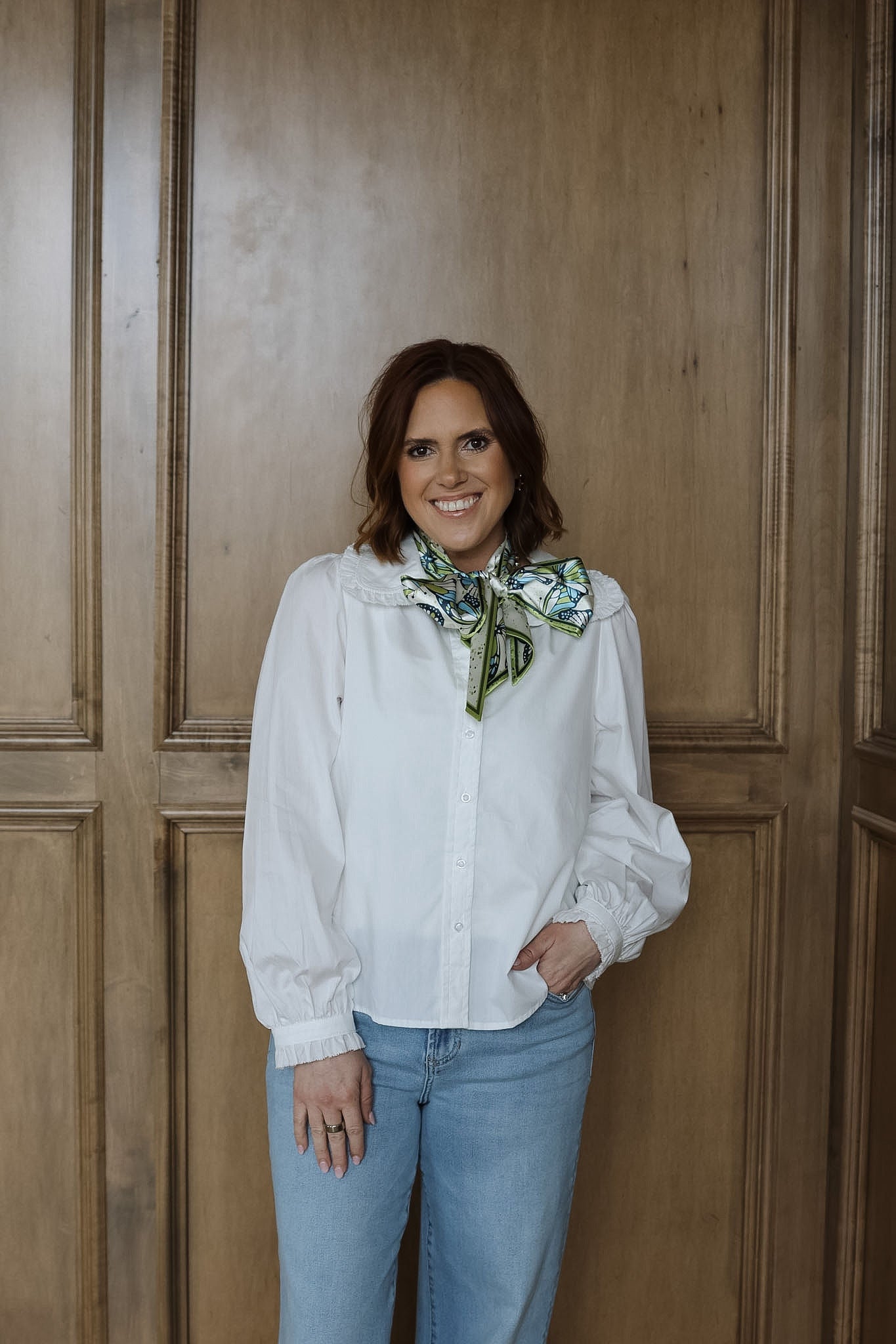 Penny Peter Pan Collar Blouse - White