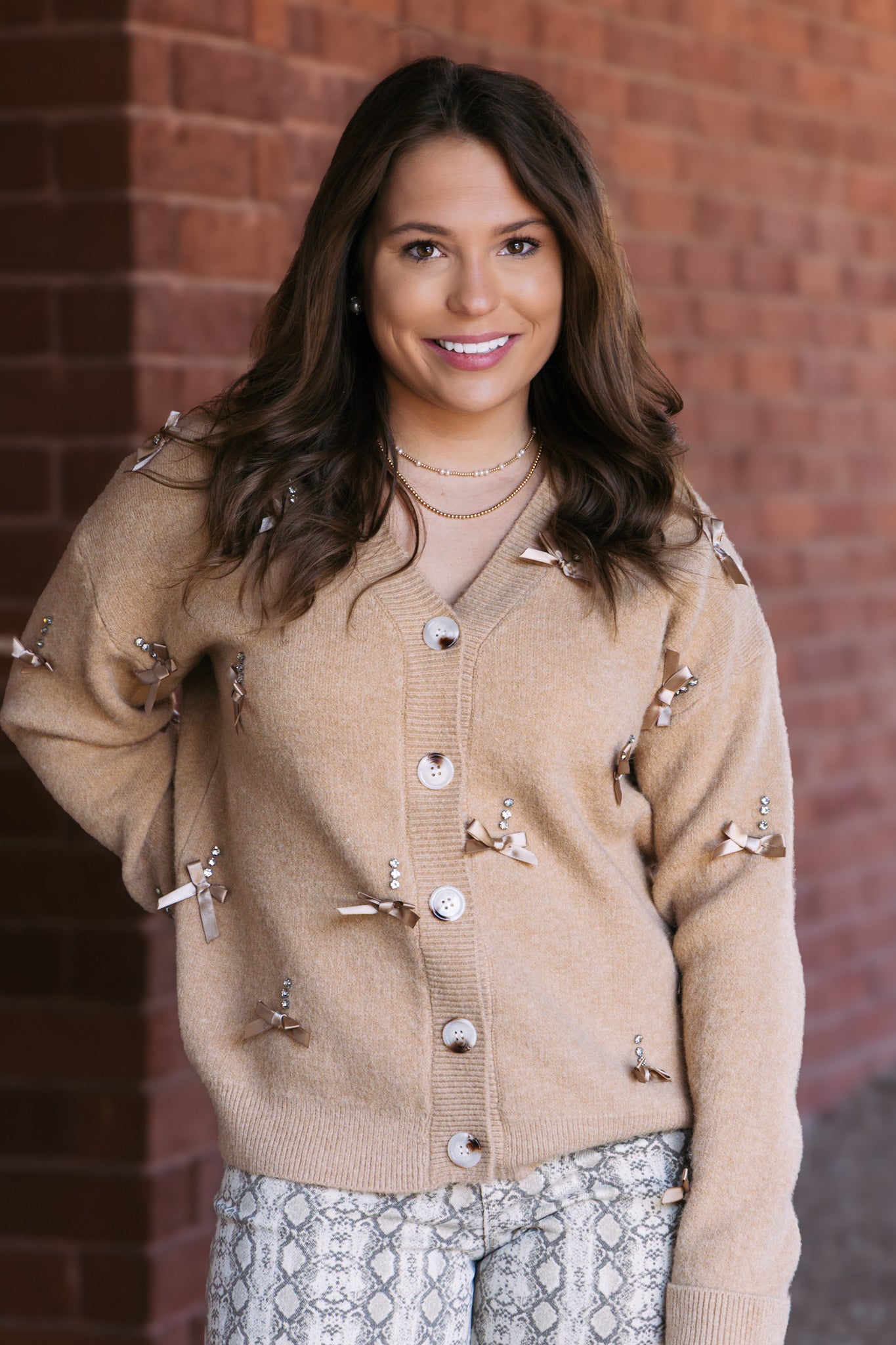 Glitz & Glamour Cardigan - Camel