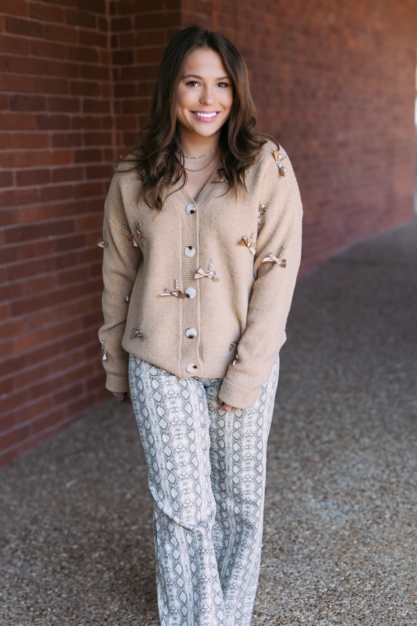 Glitz & Glamour Cardigan - Camel