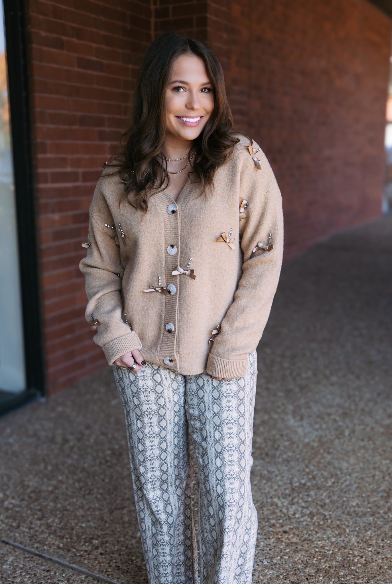 Glitz & Glamour Cardigan - Camel