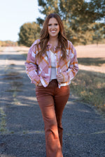 Maverick Plaid Jacket - Blush