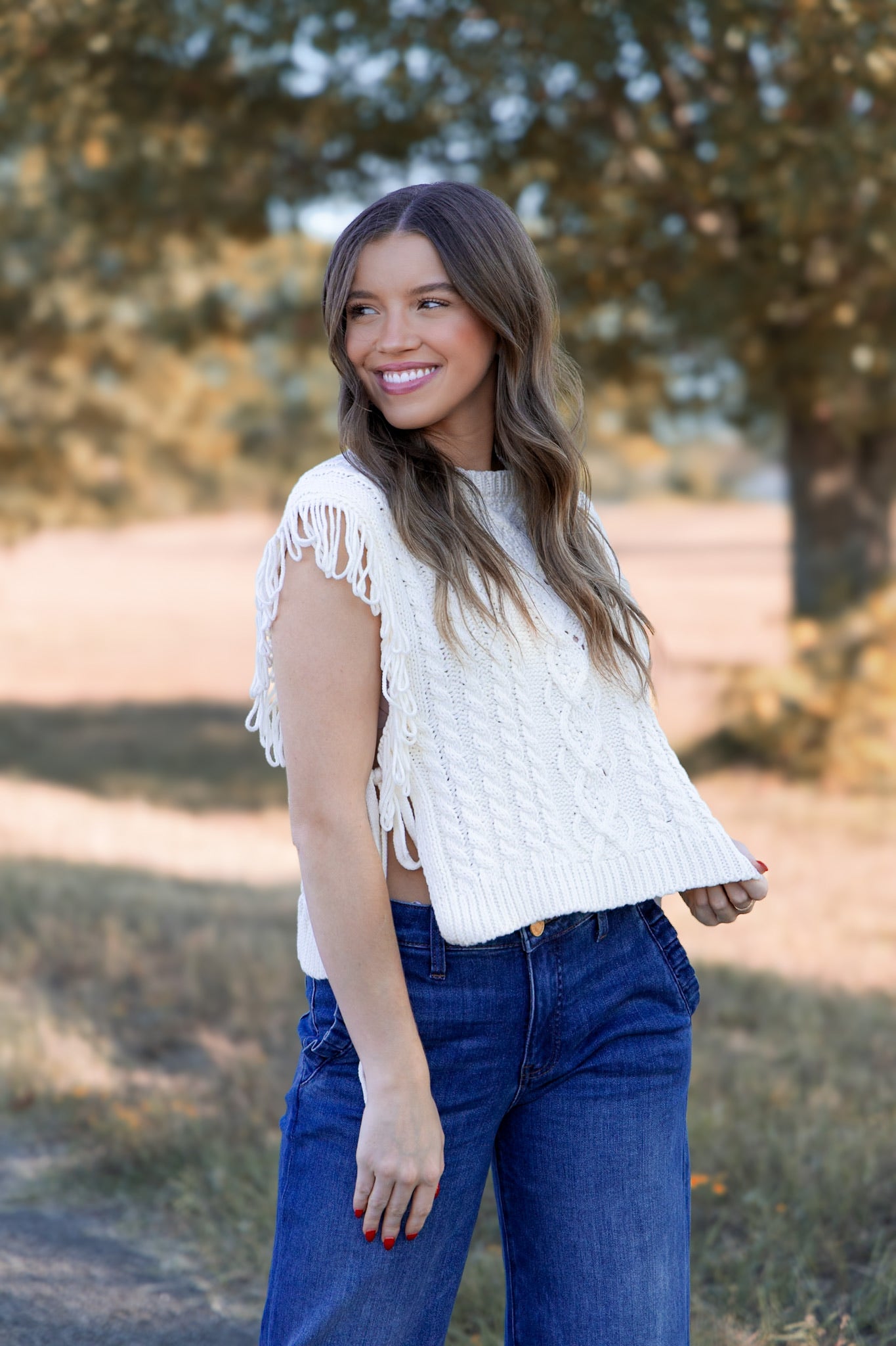 Frill Layering Sweater Vest