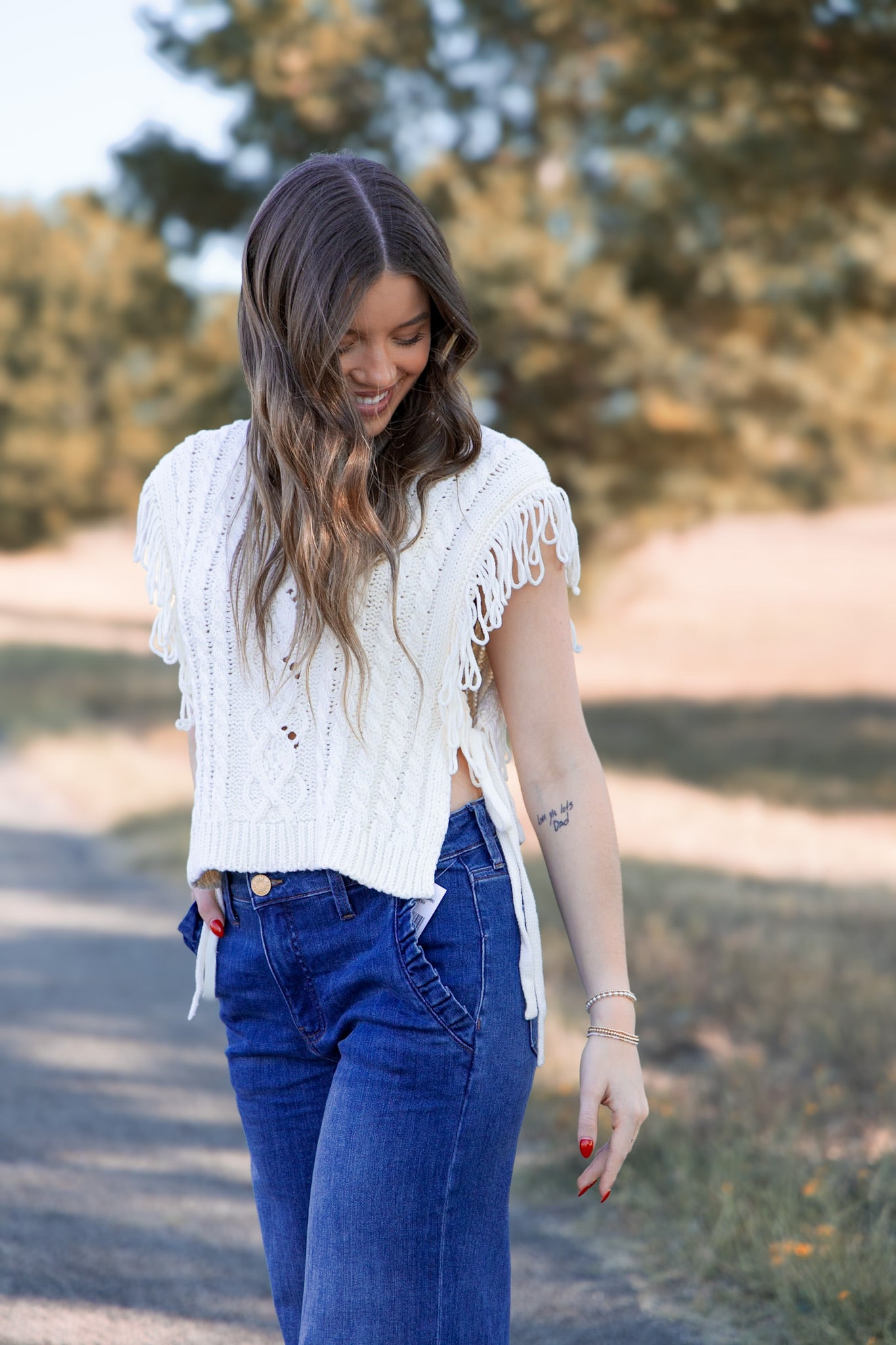 Frill Layering Sweater Vest