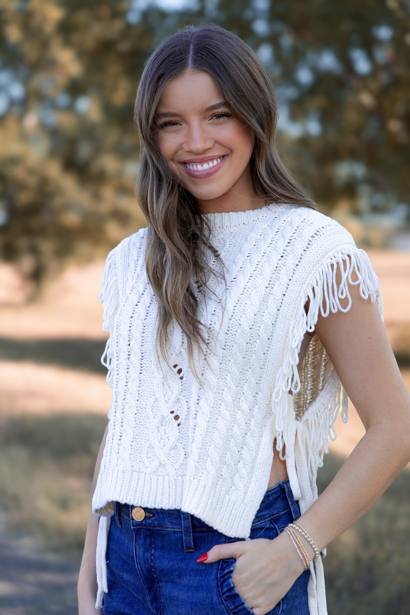 Frill Layering Sweater Vest