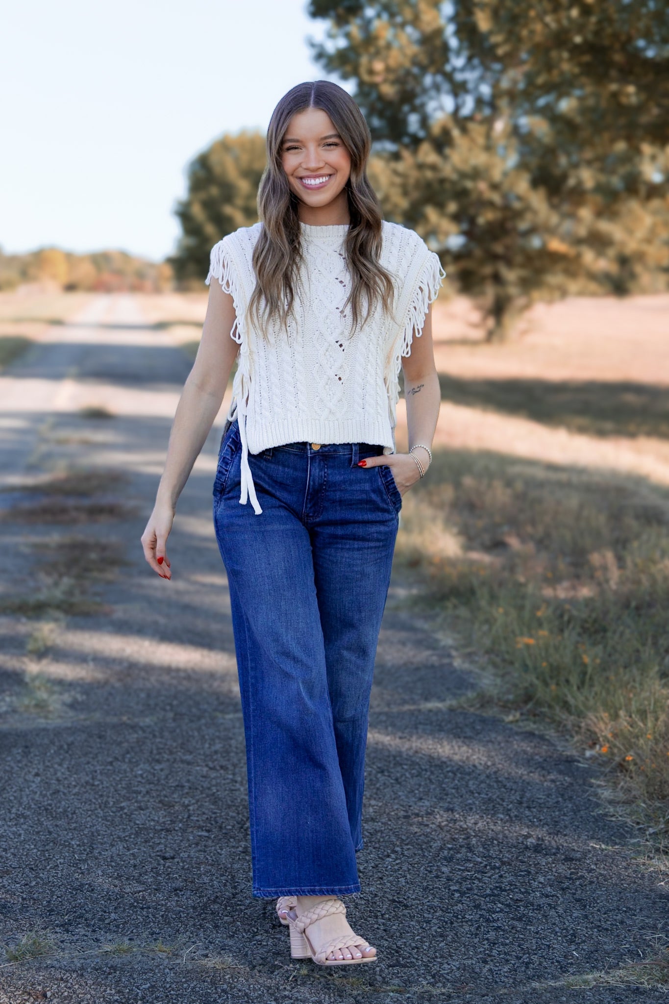 Frill Layering Sweater Vest