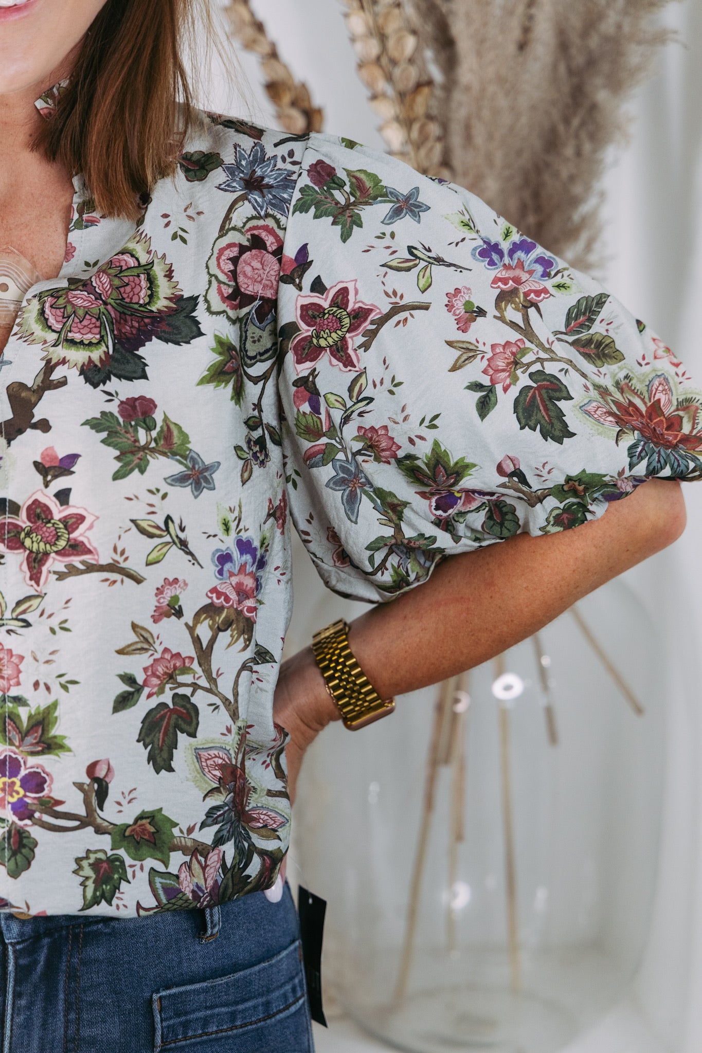 Moira Puff Sleeve Floral Top