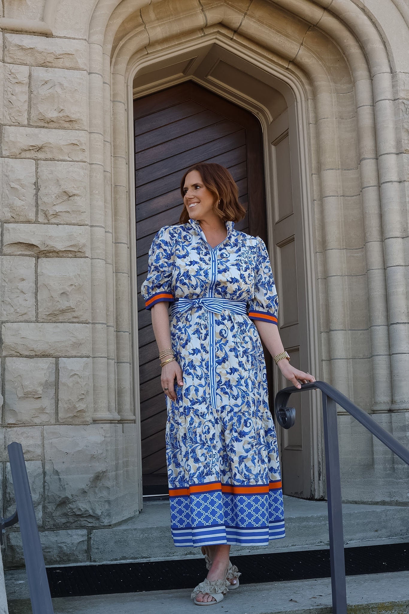 Tiled Ivy Short Sleeve Maxi Dress