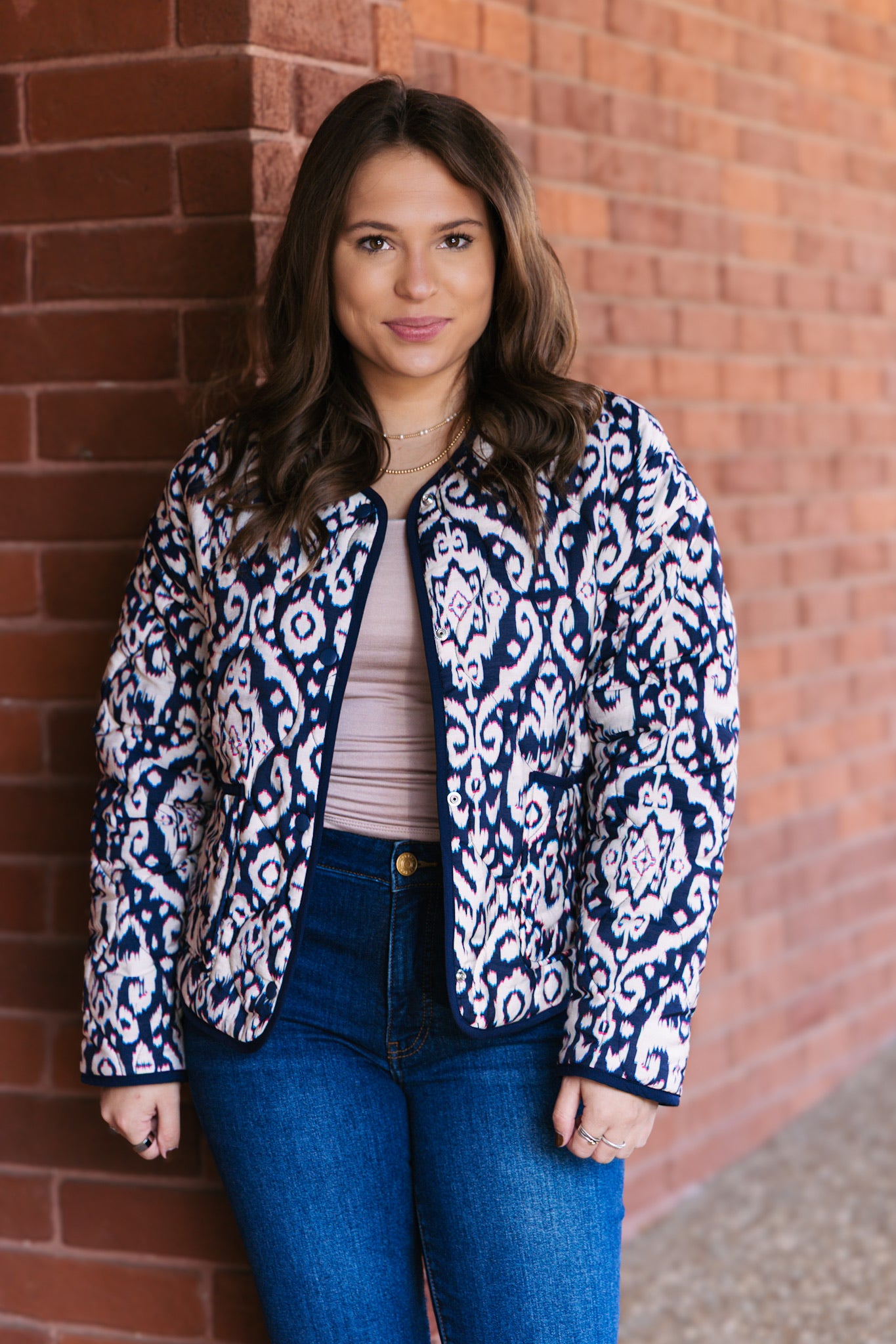 Elke Loose Fit Jacket - Paisley Obscura