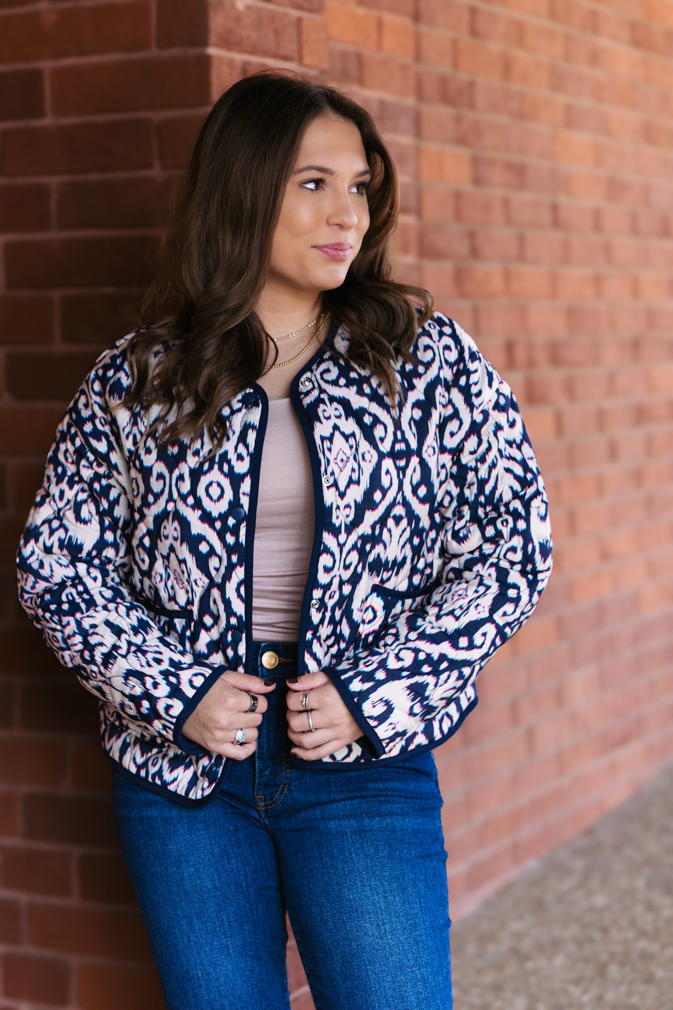 Elke Loose Fit Jacket - Paisley Obscura