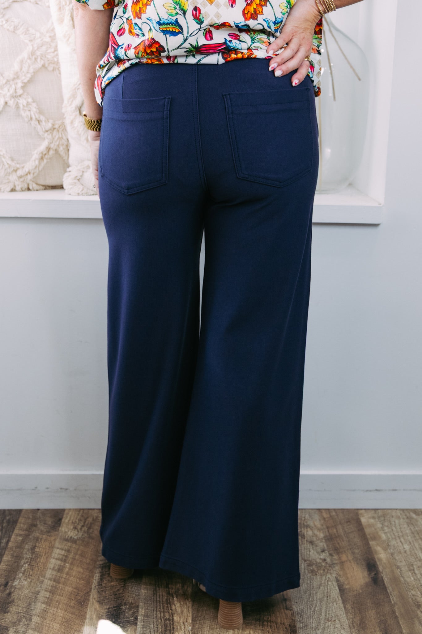 [KUT] Meg Wide Leg Trouser Pants - Navy