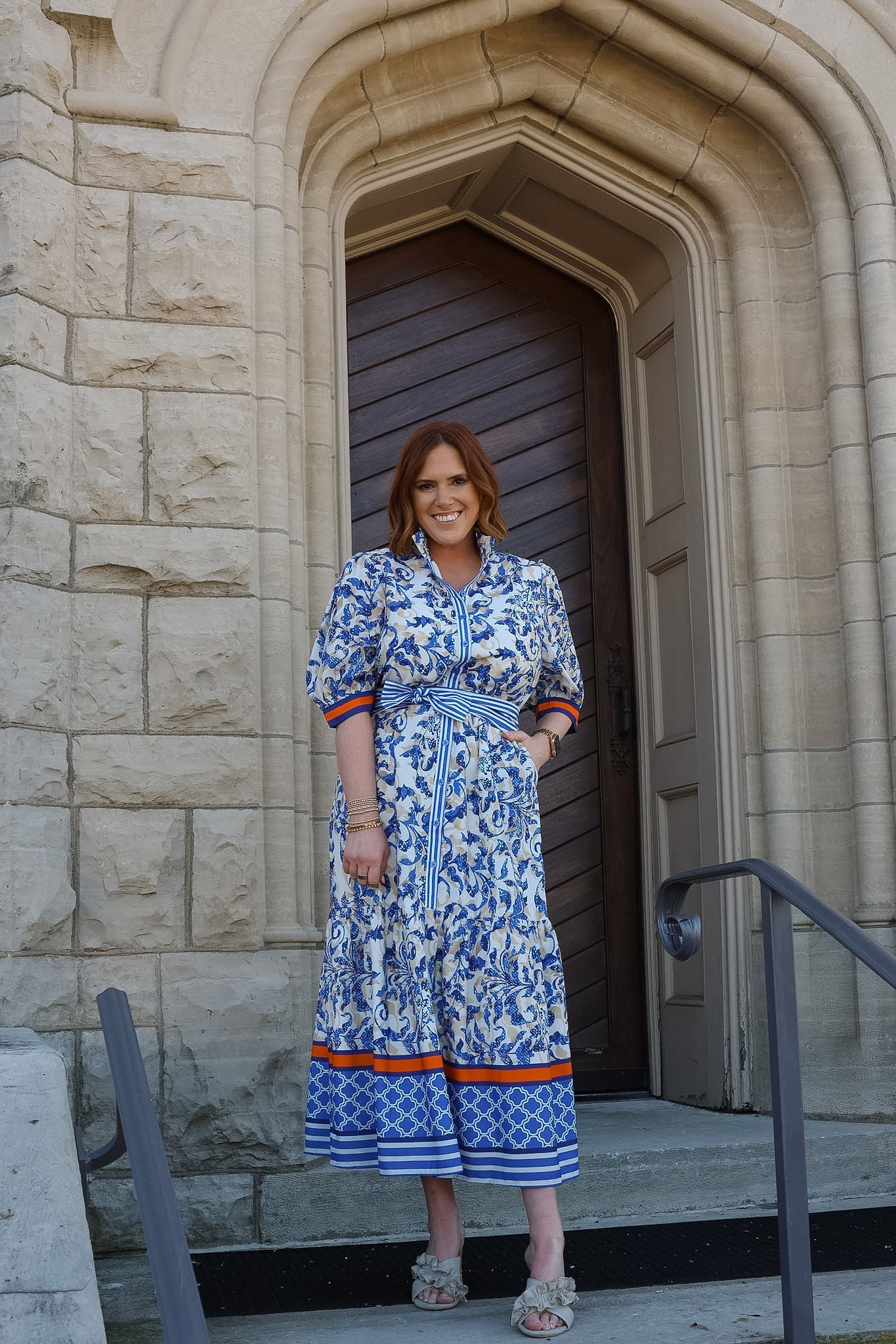 Tiled Ivy Short Sleeve Maxi Dress