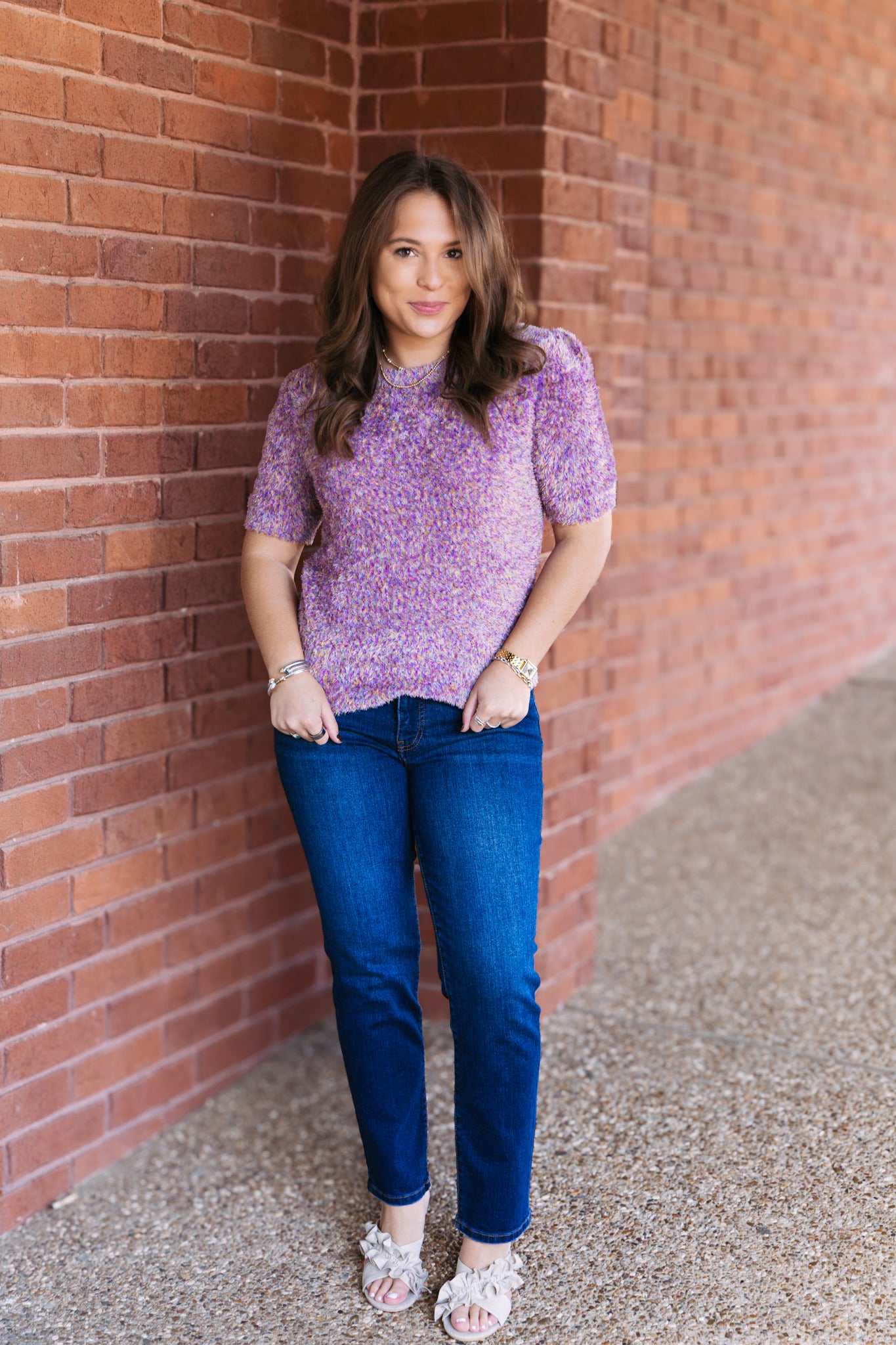 Tatum Sweater - Orchid Rainbow