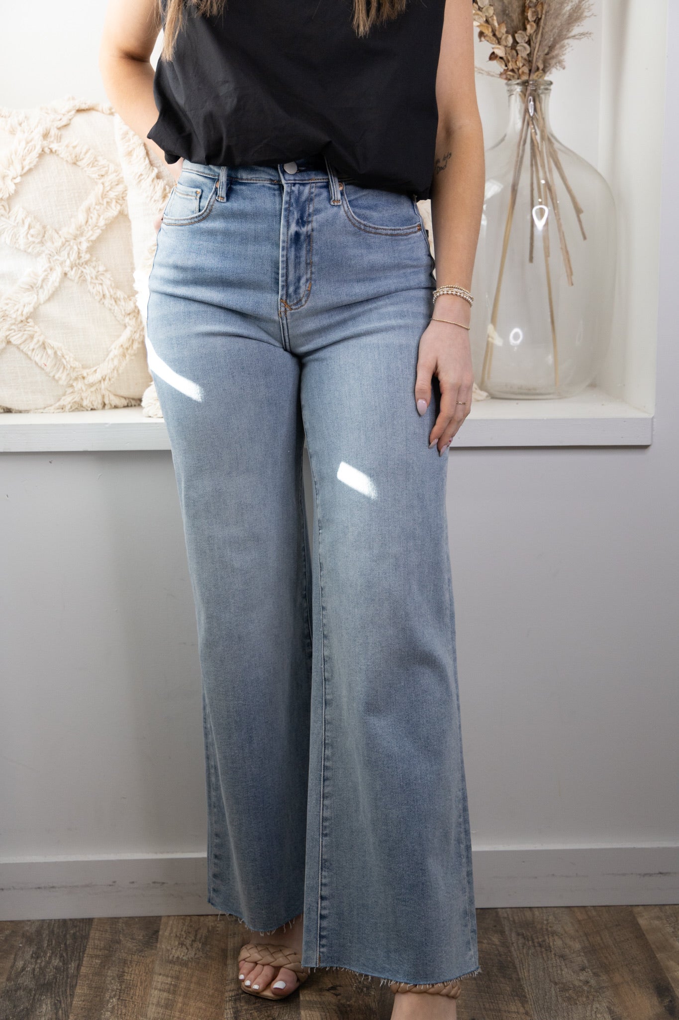 [Dear John] Fiona High Rise Clean Hem Wide Leg Jeans - Montilla