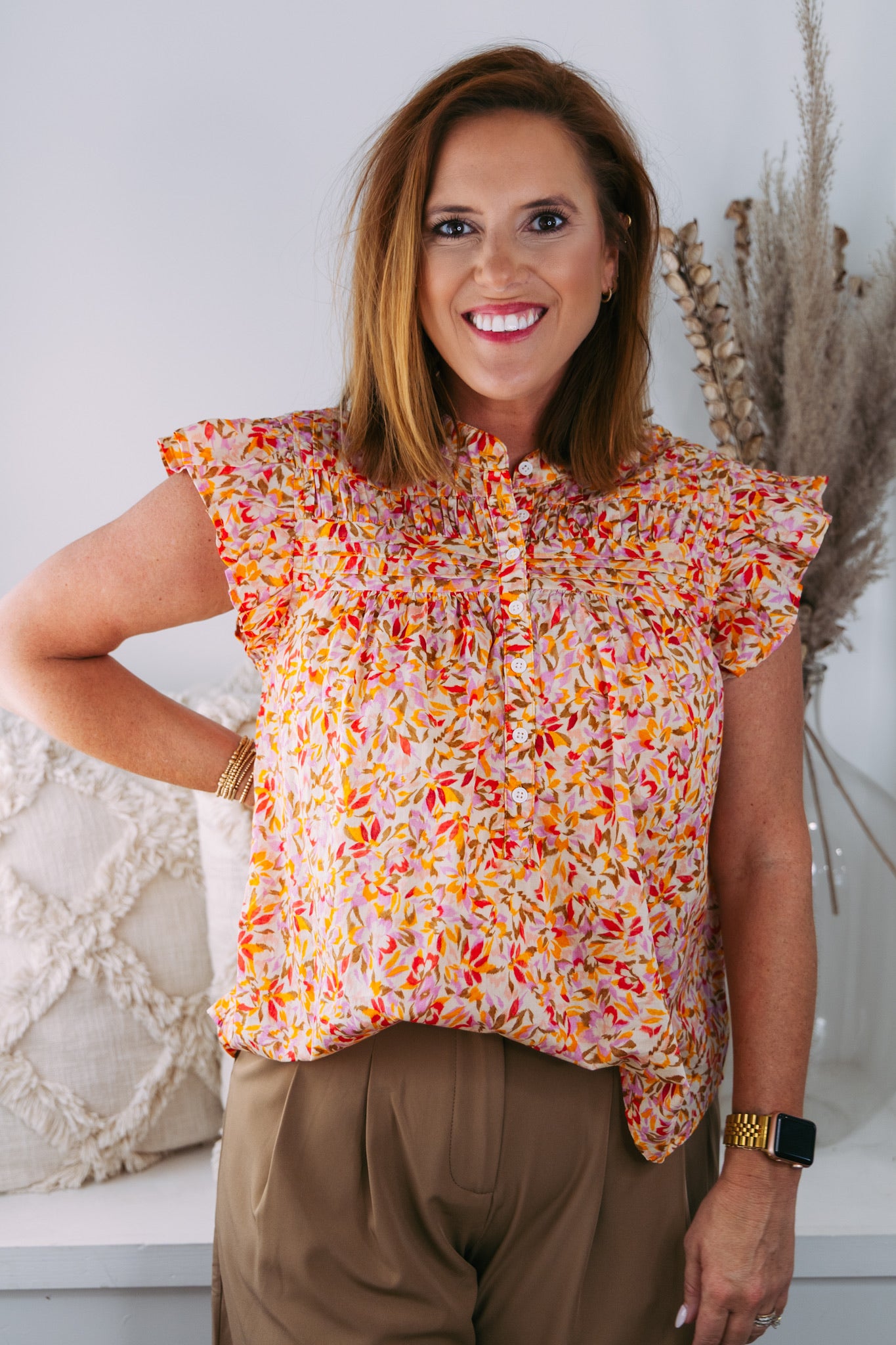 [Dear John] Rose Novelty Top - Superbloom