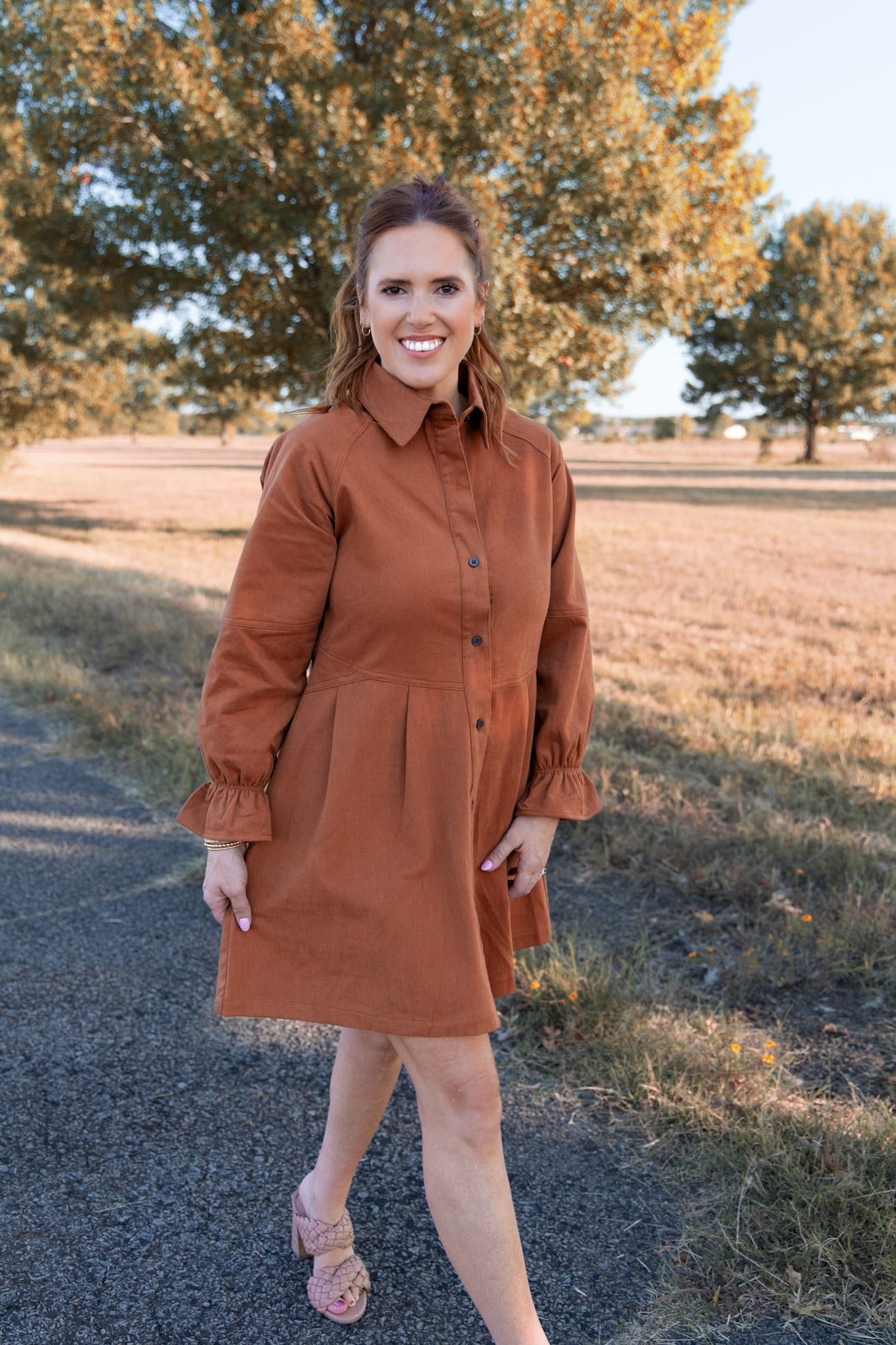 Wilder Western Dress - Spice