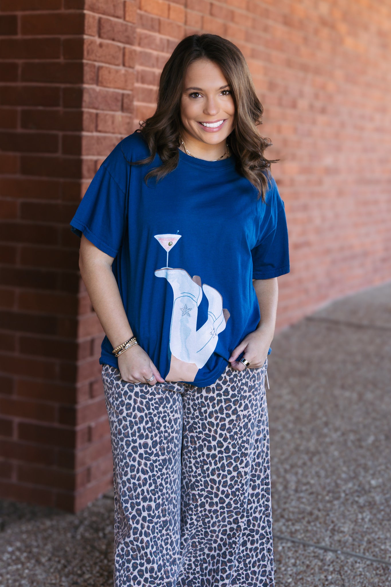 Cowboy Drink Big Boy Tee - Navy