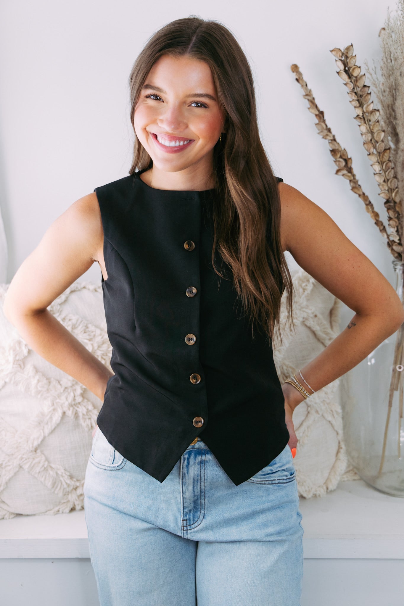 Work It Sleeveless Vest - Black