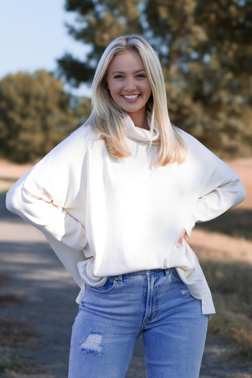 Curvy Turtleneck Knit Top