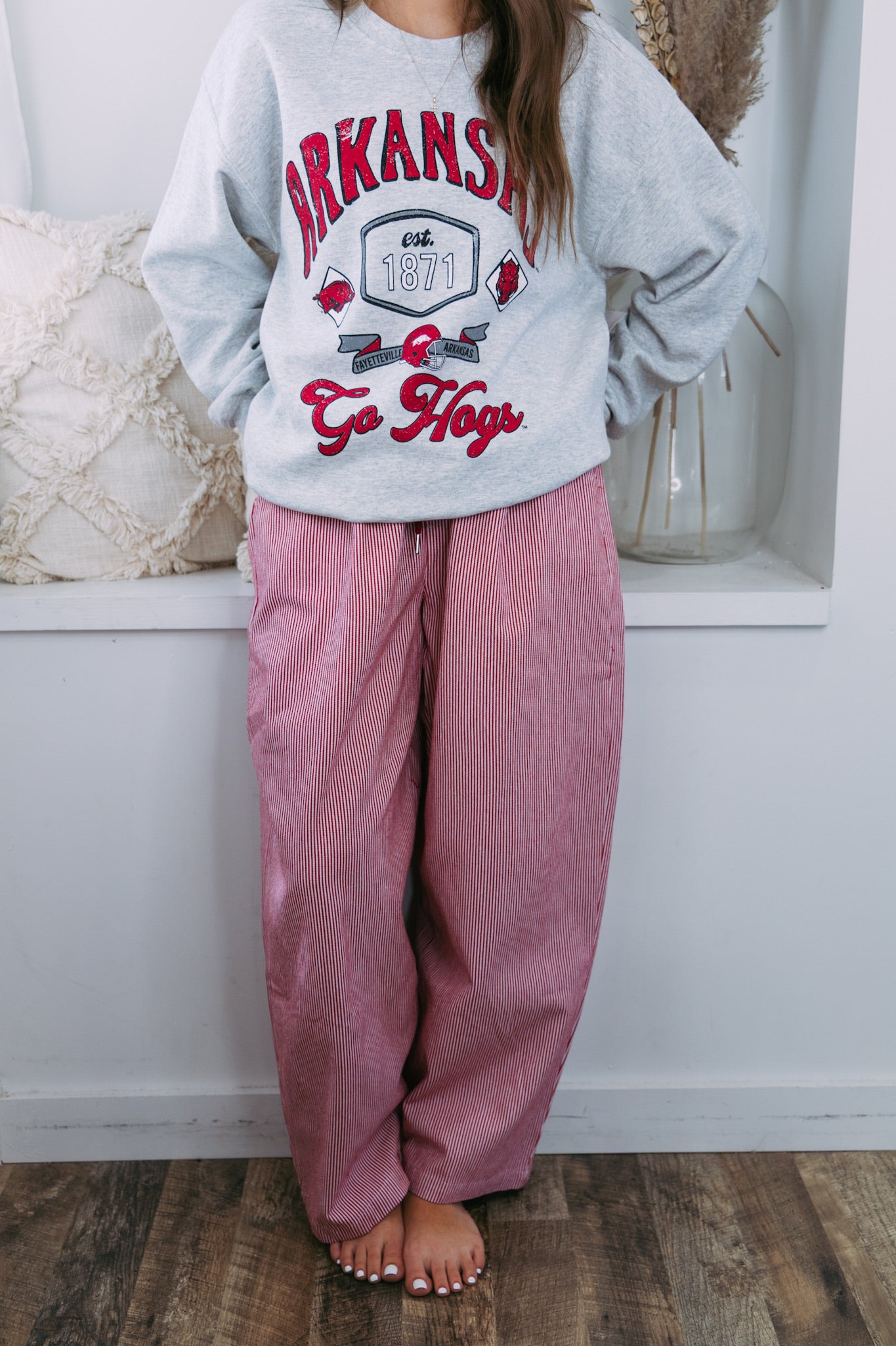Arkansas Razorbacks Patches 25 Thrifted Sweatshirt